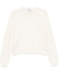 Moschino - Heart-Motif Crew-Neck Sweater - Lyst