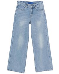 KARL LAGERFELD - Buton-Fastening Wide-Leg Jeans - Lyst