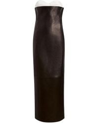 KHAITE - Yael ストラップレス レザーマキシドレス - Lyst