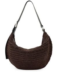 AllSaints - Luna Woven-Design Leather-Strap Shoulder Bag - Lyst