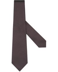 ZEGNA - Zijden Stropdas Met Geometrisch Patroon - Lyst