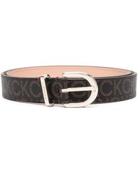 Calvin Klein - Cinturón con hebilla y logo - Lyst