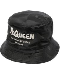 Alexander McQueen - Alexander Mc Queen Logo-print Bucket Hat - Lyst