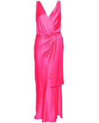 Pinko - Elegant Hammered Satin Gown - Lyst