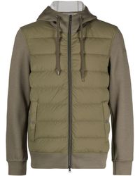 Herno - Quilted-panel Hooded Jacket - Lyst