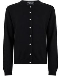 Moschino - Faux-Pearl-Button Wool Cardigan - Lyst