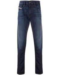 DIESEL - D-Strukt Mid-Rise Straight-Leg Jeans - Lyst