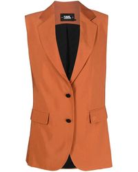 KARL LAGERFELD - Veston En Laine À Coupe Mi-Longue - Lyst