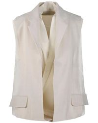 Litkovskaya - Notched-Lapel Sleeveless Jacket - Lyst