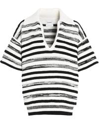 Barrie - Striped Polo Top - Lyst