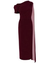 ROKSANDA - Maite Draped Panel Midi Dress - Lyst