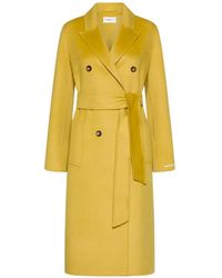 Marella - Double-Breasted Belted Coat - Lyst