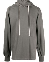 Rick Owens - Cut-out Detailing Cotton Hoodie - Lyst