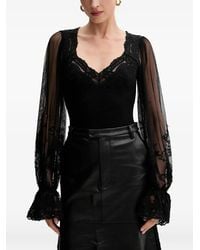 Bardot - Laced Long-Sleeve Bodysuit - Lyst