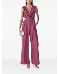 BWLDR - Joanna Cowl-Neck Belted Jumpsuit - Lyst
