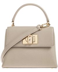 Furla - Mini 1927 Logo-Plaque Leather Tote Bag - Lyst