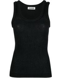 Jil Sander - Fitted Blouse With Scoop Neckline - Lyst
