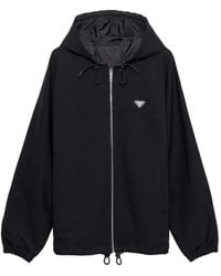 Prada - Fleece Jack Met Capuchon - Lyst
