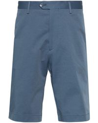 Etro - Pegaso-embroidered Cotton Shorts - Lyst