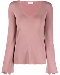 Dondup - Draped Long-sleeve Knitted Top - Lyst