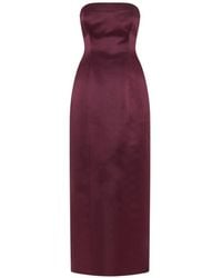 Nicholas - Kasia Strapless Midi Dress - Lyst