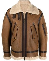 DSquared² - Chaqueta biker con ribete de pelo - Lyst