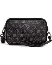 Guess - Milano Monogram-Print Quilted Messenger Bag - Lyst