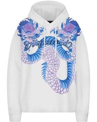 DSquared² - Graphic-Print Cotton Hoodie - Lyst