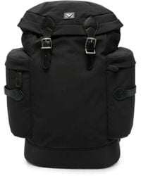Emporio Armani - Buckle-Fastening Logo-Plaque Backpack - Lyst