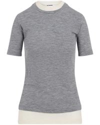 Jil Sander - T-Shirt im Layering-Look - Lyst