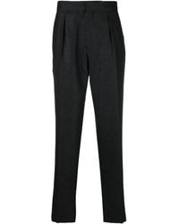 ZEGNA - Felted Tapered-Leg Trousers - Lyst