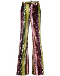 DSquared² - Striped Sequin Flared Trousers - Lyst