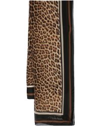 Roberto Cavalli - Leopard-print Silk Scarf - Lyst