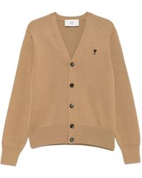 Ami Paris - Cardigan Con Ricamo E Bottoni - Lyst