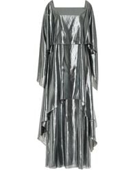 Alberta Ferretti - Gelaagde Off-Shoulder Avondjurk - Lyst