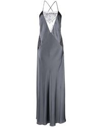 Michelle Mason - Lace Detail Silk Gown - Lyst