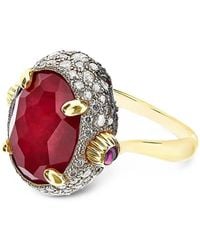 Nanis - Reverse Diamond And Ruby Ring - Lyst
