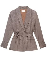 Maliparmi - Damask-Jacquard Wrap Blazer - Lyst