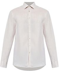 Etro - Linen Shirt With Pegaso - Lyst