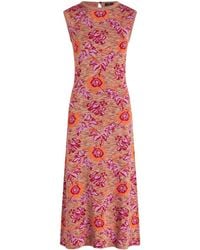 Etro - Floral-Jacquard Sleeveless Maxi Dress - Lyst