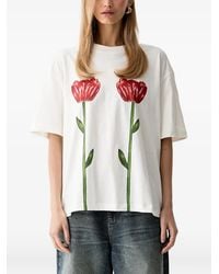 FARM Rio - Tullip-Print T-Shirt - Lyst