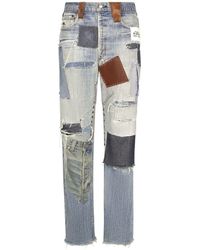 Dolce & Gabbana - Patchwork-denim Straight-leg Jeans - Lyst