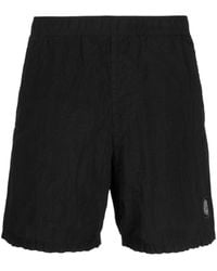Stone Island - Compass-patch Elasticated-waist Track Shorts - Lyst