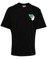 A Bathing Ape - Logo-print cotton t-shirt - Lyst