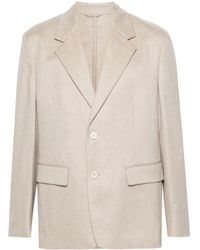 Prada - Triangle-Logo Cashmere Blazer - Lyst