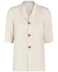 Tod's - Linnen Blazer Met Ceintuur - Lyst