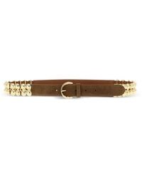Pinko - Studded Buckle Leather Belt - Lyst