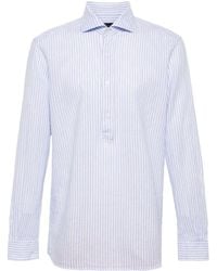 Fay - Striped Linen-blend Shirt - Lyst