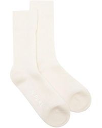 N.Peal Cashmere - Rib-Knit Cashmere Socks - Lyst