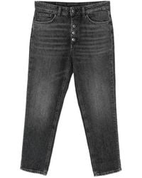 Dondup - Koons Button-Fly Cropped Jeans - Lyst